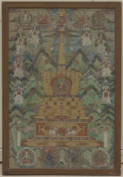 Boeddha Binnen een Stupa, 16e-17e eeuw door Unbekannt