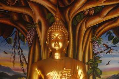 Boeddhabeeld in Wat Dab Phai, Chiang Mai, Thailand door Unbekannt
