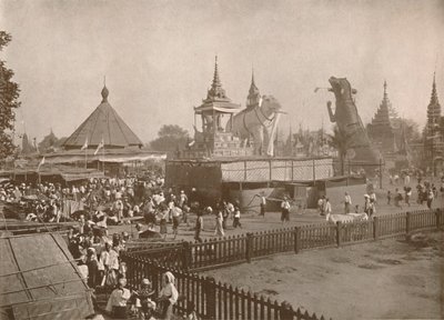 Boeddhistische crematie scène - Een Phoongyi-byan, 1900 door Unbekannt