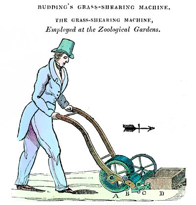Buddings Gras-snijmachine, ca. 1832 door Unbekannt