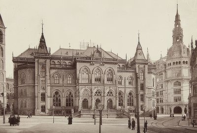 Beursgebouw in Bremen. Om 1900 door Unbekannt