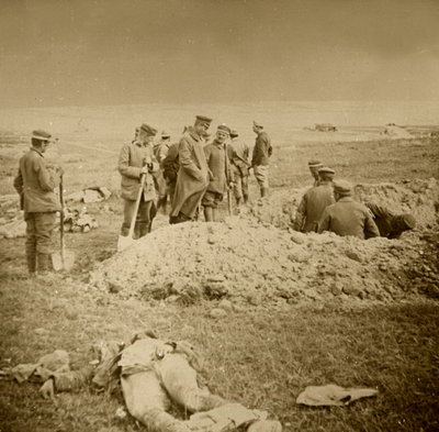 Lichamen begraven, Sainte-Marie-à-Py, Noord-Frankrijk door Unbekannt