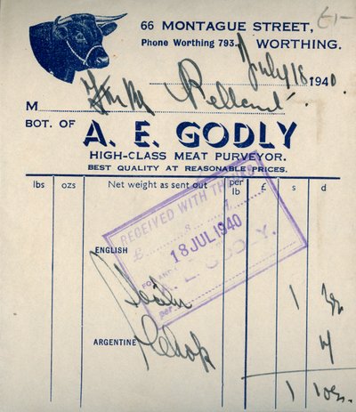 Slagersbon, 1940 door Unbekannt