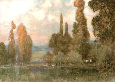 Aan de rand van het meer, 1902 door Unbekannt
