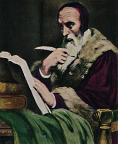 Calvijn 1509-1564 - Schilderij van Scheffer, 1934 door Unbekannt
