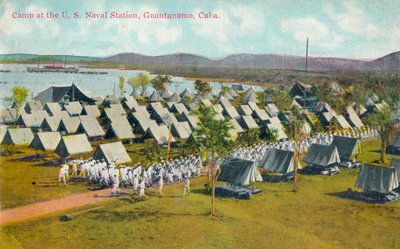 Kamp op het Amerikaanse Marine Station, Guantanamo, Cuba, ca. 1911 door Unbekannt