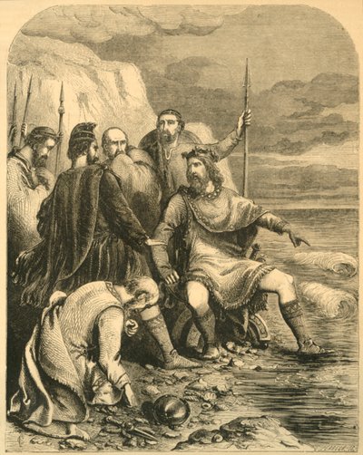 Canute Berispt de Vleierij van zijn Hovelingen door Unbekannt