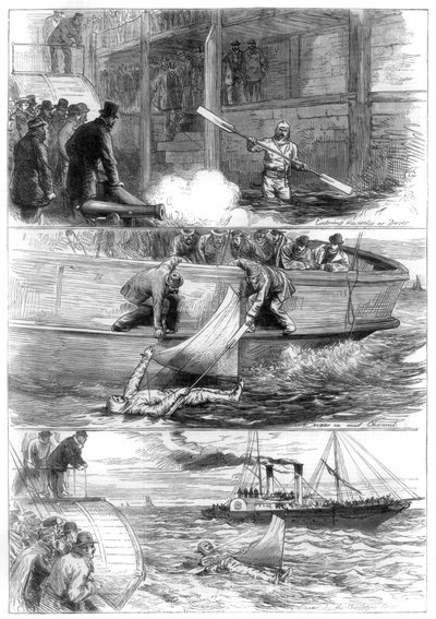 Kapitein Boytons reis over het Kanaal, 1875 door Unbekannt