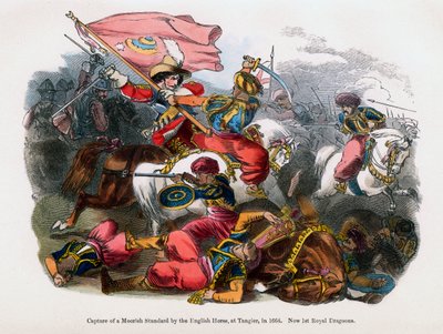 Verovering van een Moorse standaard door de Engelse cavalerie in Tanger door Unbekannt