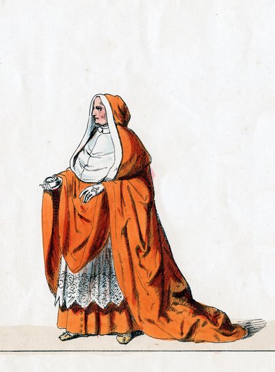Kardinaal Wolsey, kostuumontwerp voor Shakespeares toneelstuk, Henry VIII, 19e eeuw door Unbekannt