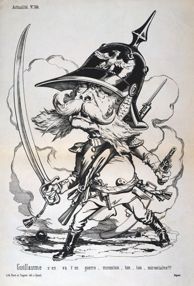 Karikatuur van Wilhelm I van Pruisen, Frans-Duitse oorlog door Unbekannt