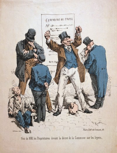 Karikatuur van de eigenaars, Parijse Commune door Unbekannt
