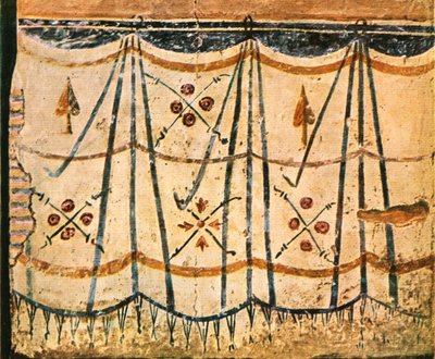 Tapijt fries uit Kamer E, Muur 6 van Santa Maria Antiqua, Rome, Italië, 1928 door Unbekannt