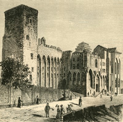 Kasteel van de Pausen, Avignon, 1890 door Unbekannt