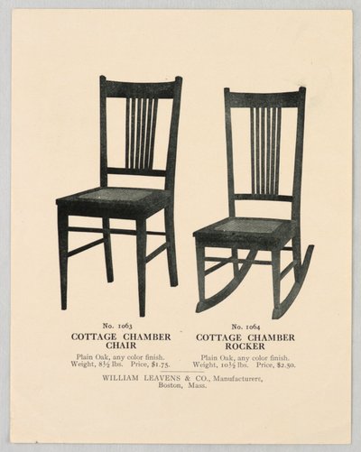 Catalogus Illustratie, Ontwerpen voor Stoelen, 1904-1905 door Unbekannt