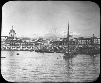 Catania en de Etna, Sicilië, Italië door Unbekannt