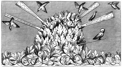Vogels vangen, 14e eeuw, 1849 door Unbekannt