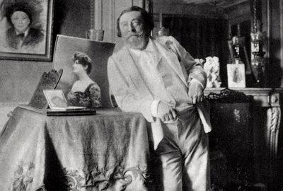 Catulle Mendès, Franse dichter en letterkundige, 1906 door Unbekannt