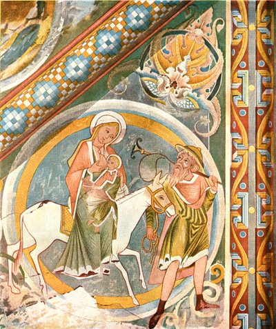 Plafonddecoratie in de kapel van Saint-Julien, Le Petit-Quevilly, Normandië, Frankrijk, 1928 door Unbekannt