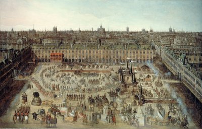 Viering van het huwelijkscontract tussen Lodewijk XIII en Anna van Oostenrijk, 1612 door Unbekannt