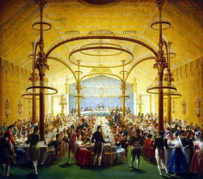 Ceremonieel diner ter ere van de gouverneur-generaal van Moskou, prins Dmitry Golitsyn, 1830s door Unbekannt