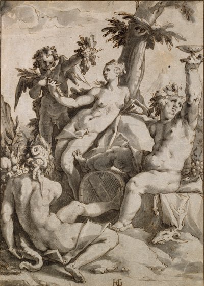 Ceres, Venus en Bacchus, 16e-17e eeuw door Unbekannt