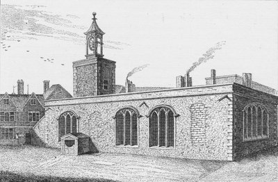 Kapel Royal van St Peter ad Vincula, met uitzicht op Tower Green, Londen door Unbekannt