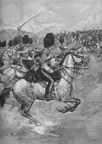 Charge van de Zware Brigade bij de Slag om Balaclava door Unbekannt