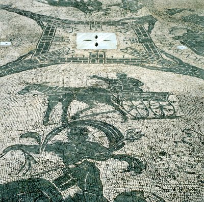 Charioteer, mozaïek, Cisarii, Ostia, Italië, ca. 1e eeuw door Unbekannt