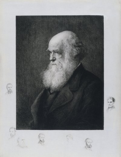 Charles Darwin, Engelse natuuronderzoeker, circa 1860s door Unbekannt