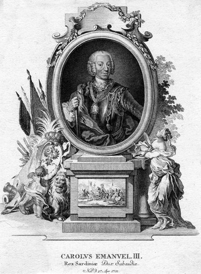 Karel Emanuel III van Sardinië, hertog van Savoye en koning van Sardinië, 1701-1773 door Unbekannt