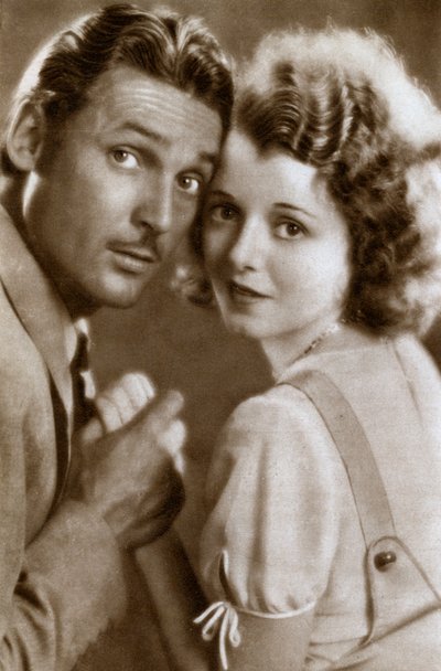 Charles Farrell en Janet Gaynor, Amerikaanse acteurs, 1933 door Unbekannt