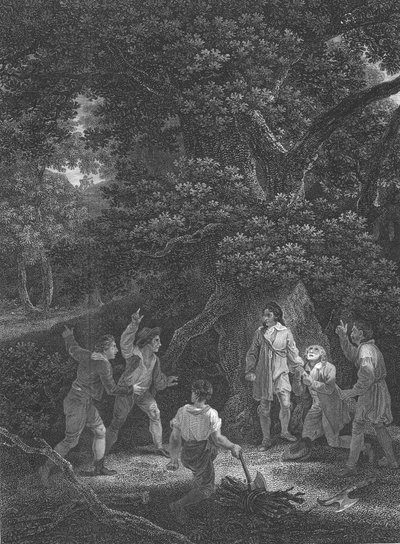 Karel II in het bos van Boscobel, 1651 door Unbekannt