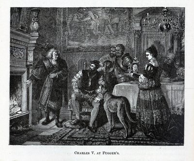 Karel V bij Fuggers, 1882 door Unbekannt