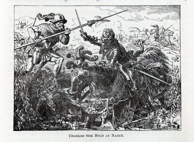 Karel de Stoute bij Nancy, 1882 door Unbekannt