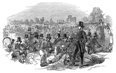 Chartistische Agitatie, de Politie op Bonners Fields, 1848, 1900 door Unbekannt