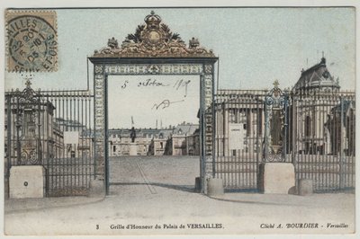 Kasteel van Versailles: erehek - Ansichtkaart gedateerd 1905 door Unbekannt