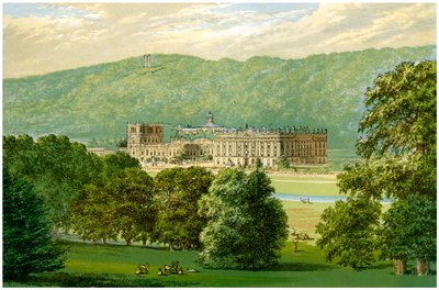 Chatsworth House, Derbyshire, huis van de hertog van Devonshire, ca. 1880 door Unbekannt