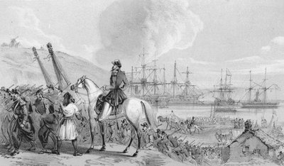 Cherson - Kozakkenbaai. Franse landingsplaats en depot, ca. 1850s door Unbekannt