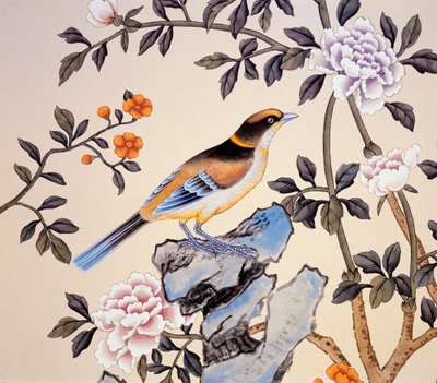 Chinoiserie behang, Marble Hill House, Twickenham, Richmond-upon-Thames, Londen, ca. 2007 door Unbekannt