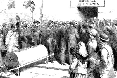 Cholera-epidemie in Napels door Unbekannt