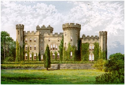 Cholmondeley Castle, Cheshire, huis van de markies van Cholmondeley, c1880 door Unbekannt