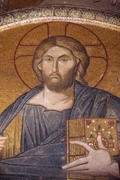 Chora-kerk museum: Jezus Pantocrator mozaïek, Istanboel, Turkije door Unbekannt