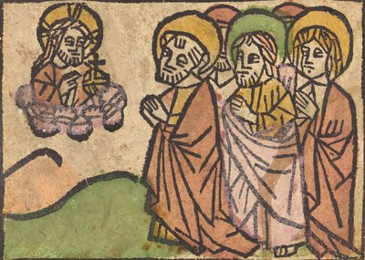 Christus verschijnt aan de apostelen door Unbekannt