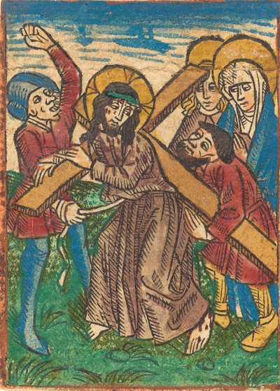 Christus draagt het kruis, ca. 1490 door Unbekannt