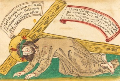 Christus valt onder het gewicht van het kruis door Unbekannt