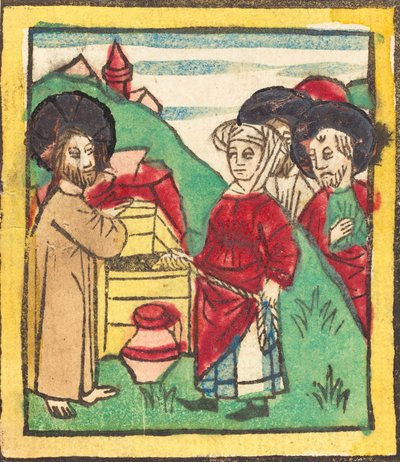 Christus en de vrouw van Samaria, ca. 1440-1460 door Unbekannt