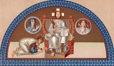 Christus op de troon, laat 9de eeuw door Unbekannt