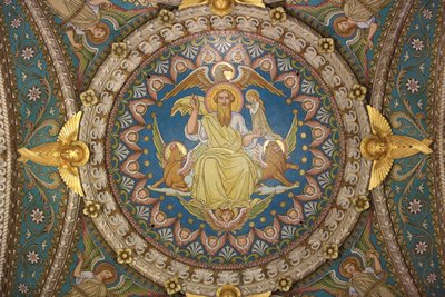 Christus in Majesteit en Tetramorf. Basiliek van Notre-Dame de Fourvière door Unbekannt
