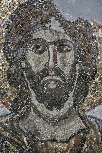Christusmozaïek in de Golgotha-kapel in de Heilig Grafkerk, Jeruzalem, Israël door Unbekannt